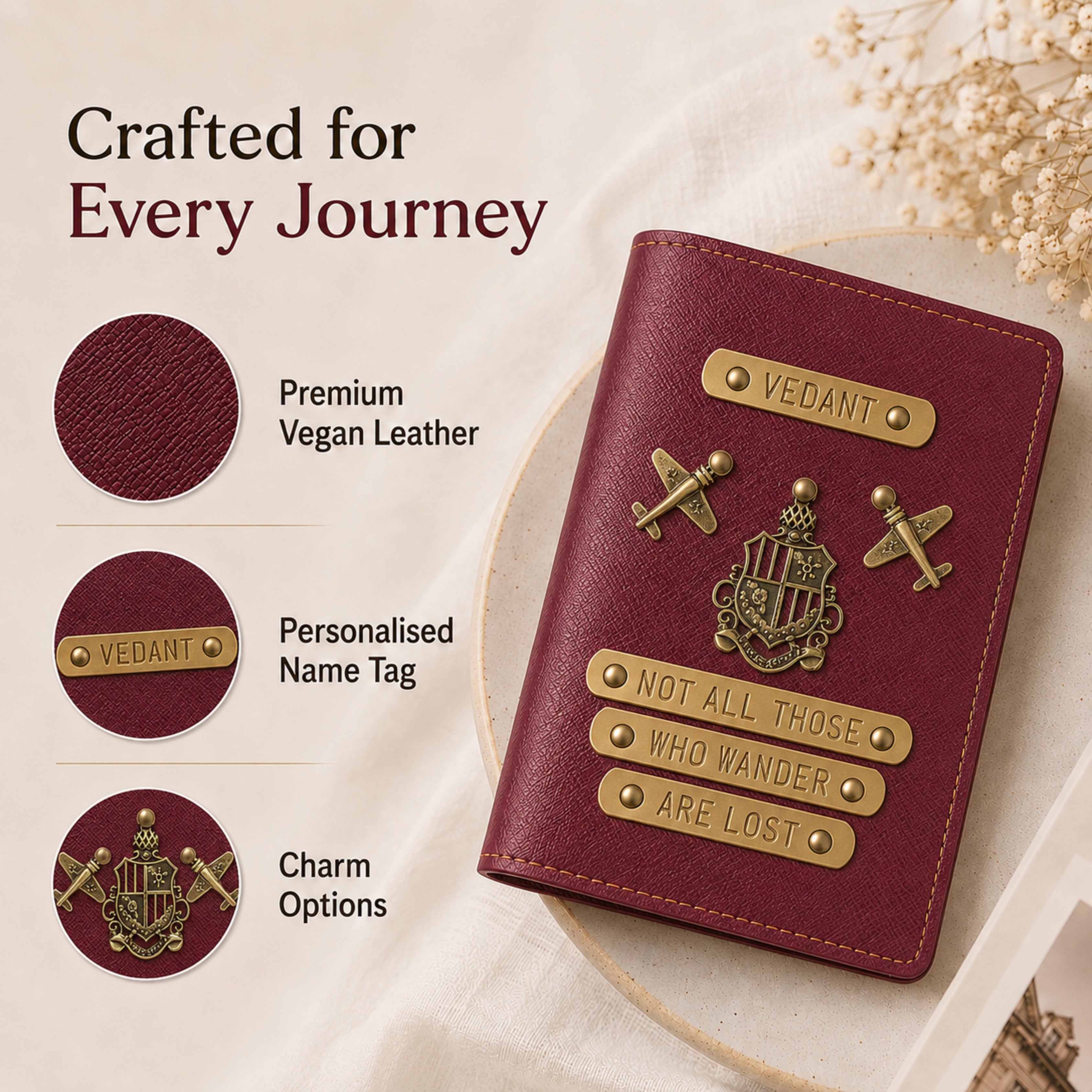 Passport Cover - Not All Those Who Wander Are Lost