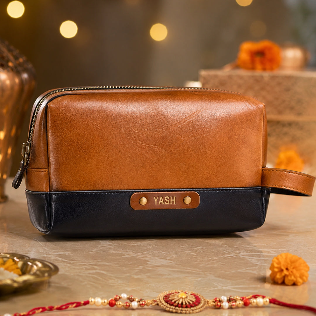 Men's Toiletry Kit Bag - Tan