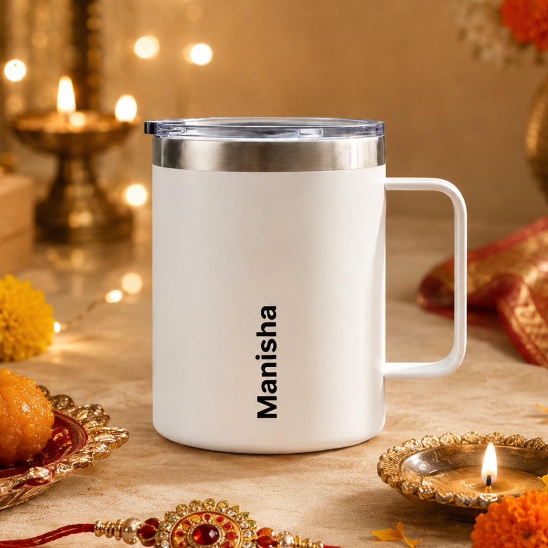 Personalised Insulated Mug - White (400 ML)