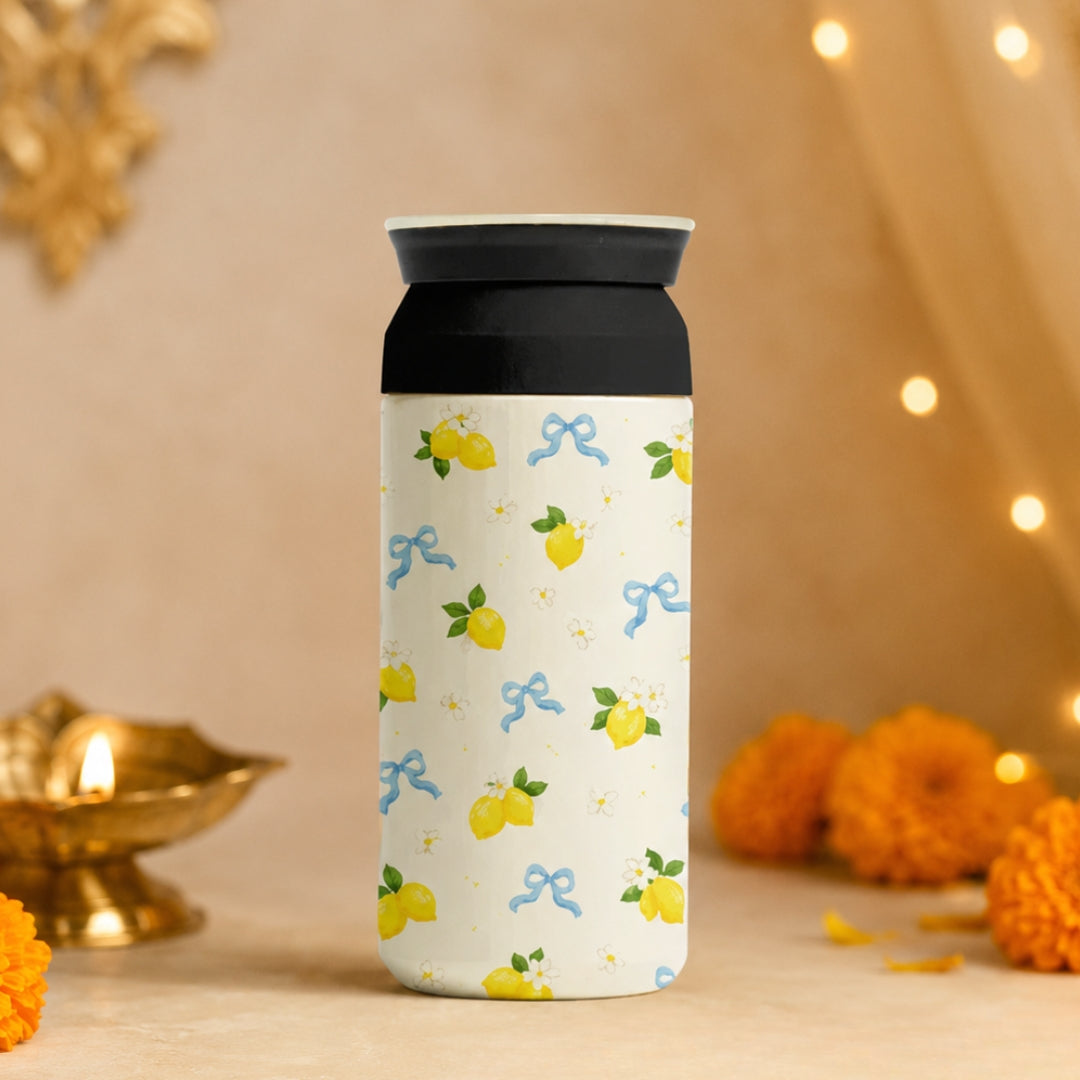Insulated Coffee Tumbler – Italian Summer (Ivory)