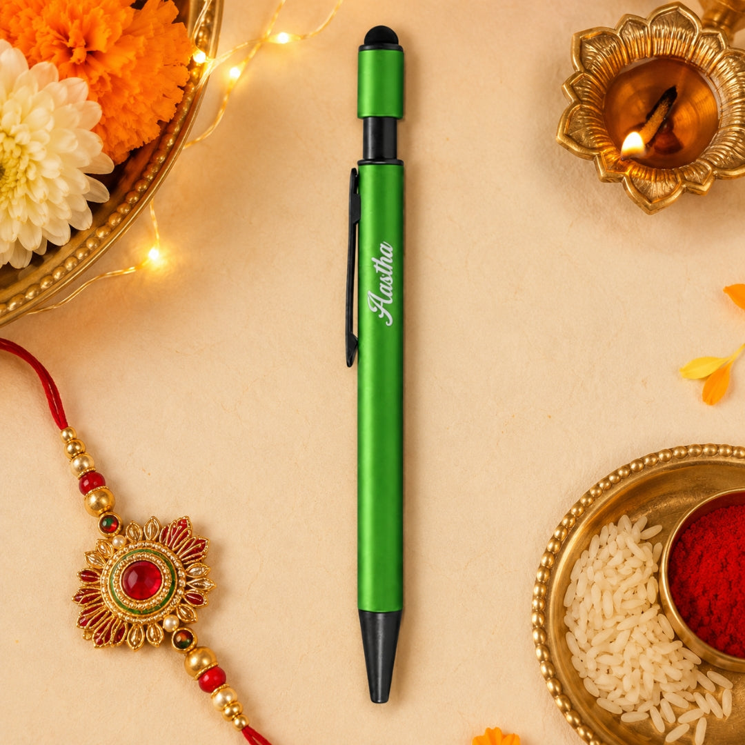 Personalised Fidget Spinner Pen - Lime Rush