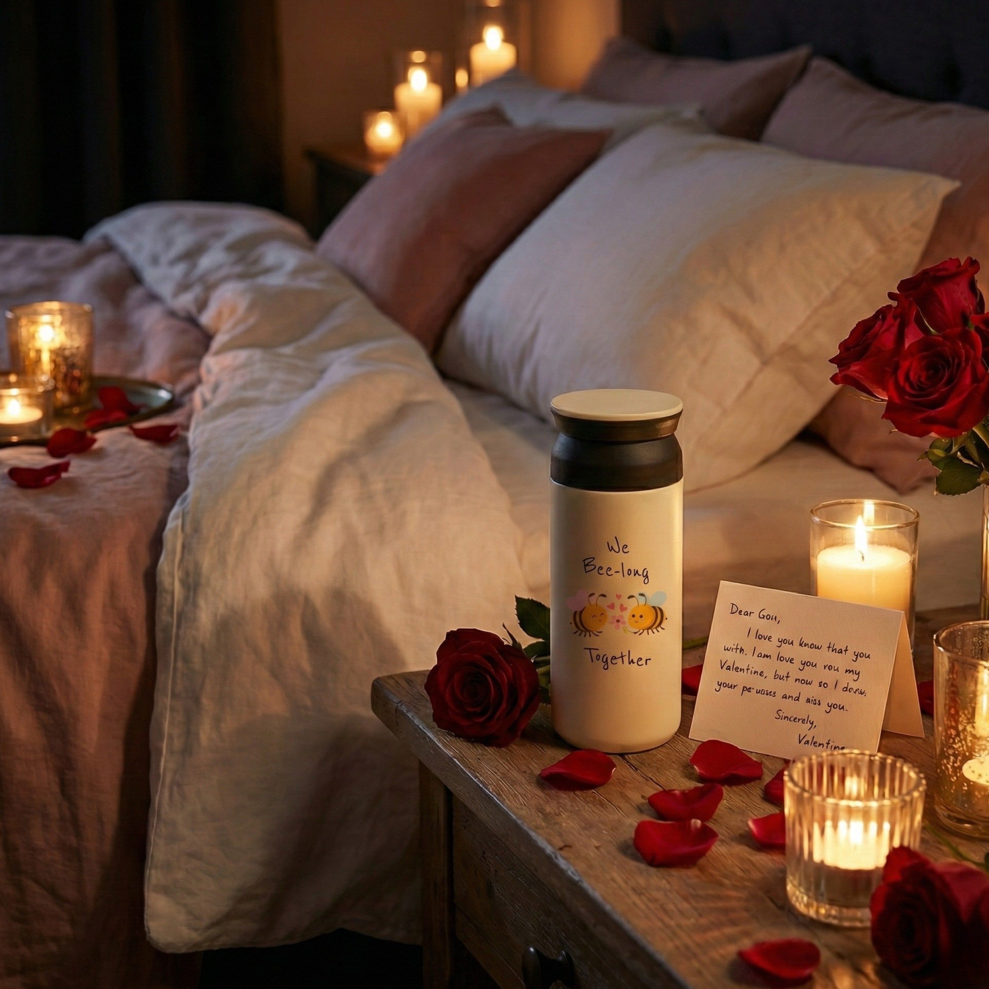 We Bee-long together - Personalised Tumbler (Ivory)