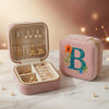 Velvet Travel Jewellery Box | Compact & Stylish Organizer - Powder Pink