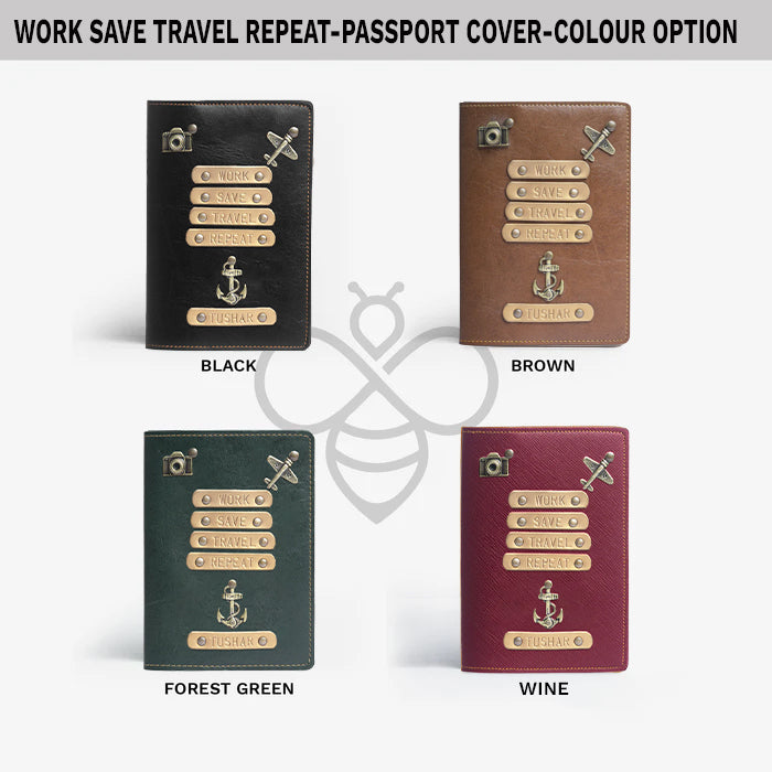 Passport Cover - Work Save Travel Repeat