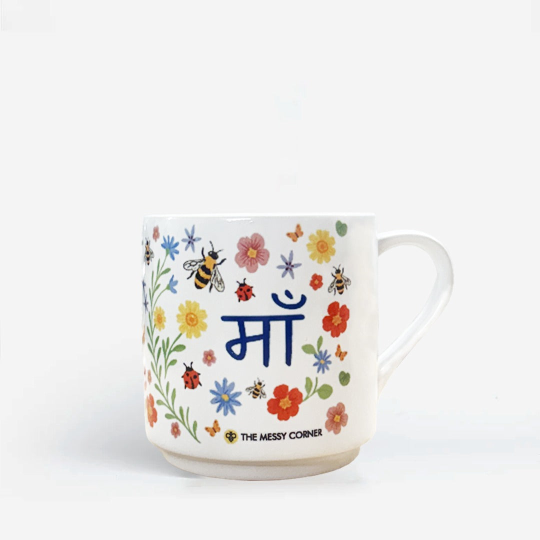 Maa Floral Ceramic Mug – Gift for Mom