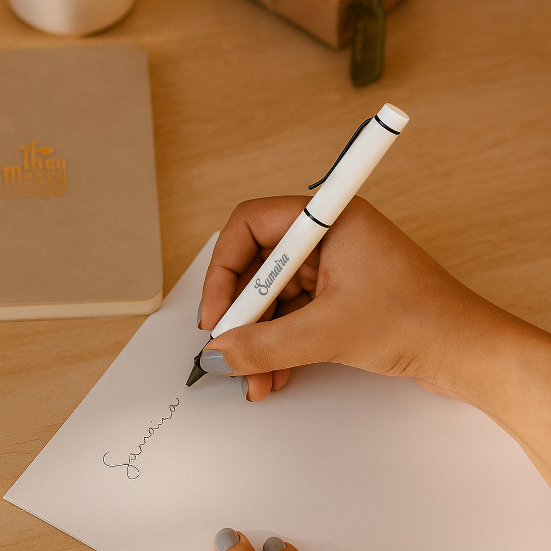 Sereno Personalised Pen - White
