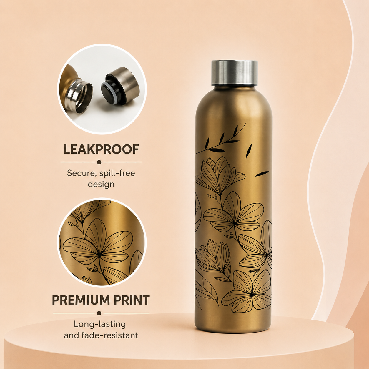 Quench Insulated Water Bottle - Flora