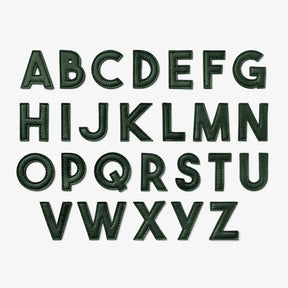Alphabet Keyrings - Forest Green