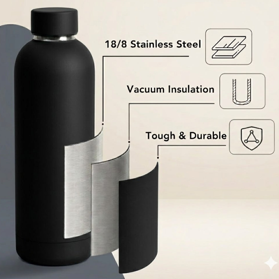 Quench - Personalised Water Bottle - Black