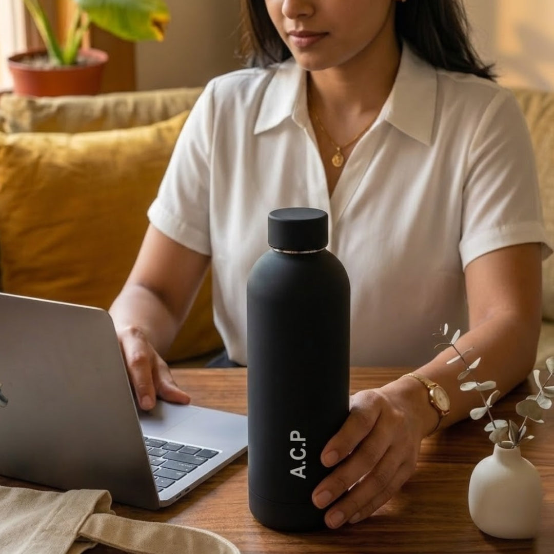 Quench - Personalised Water Bottle - Black