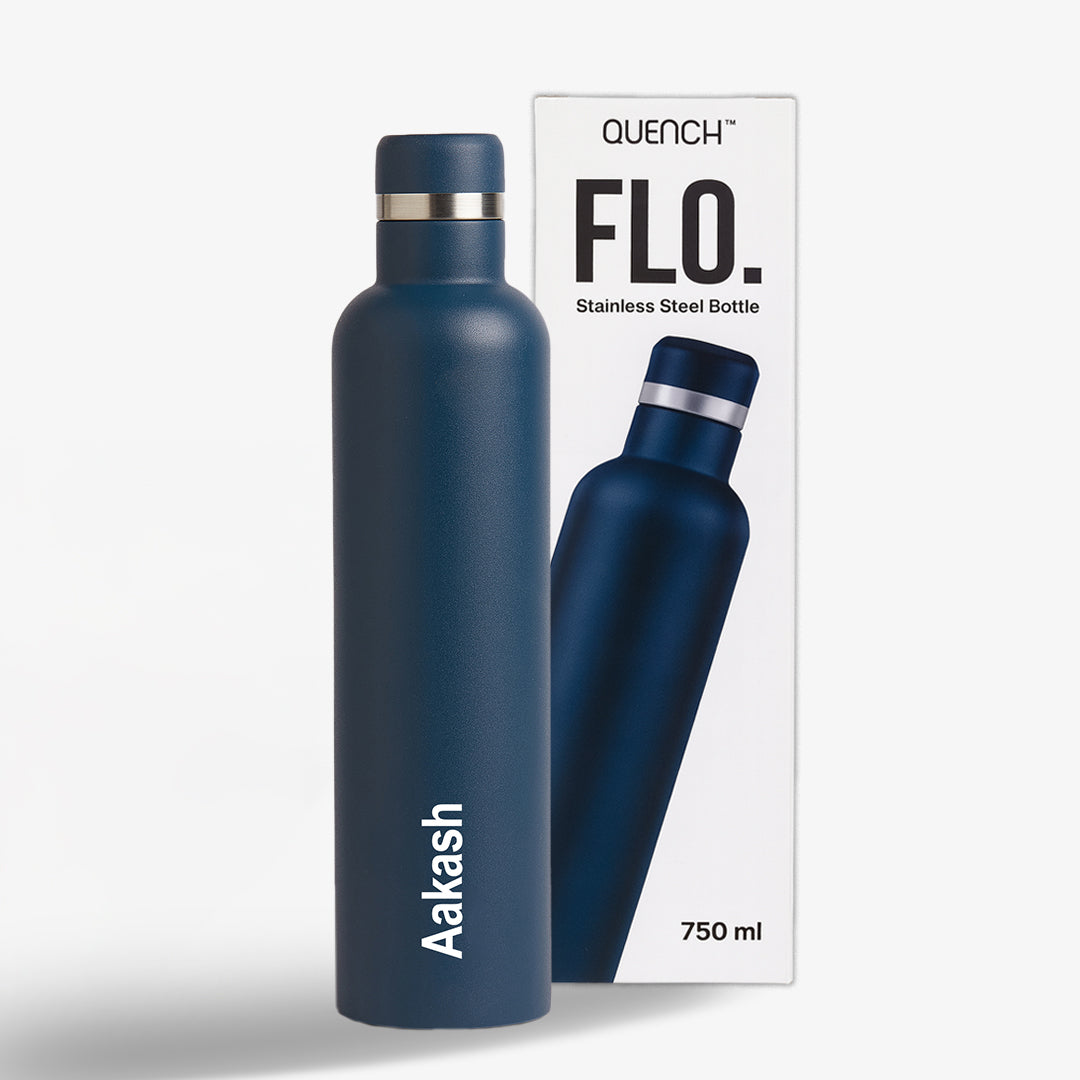 FLO – Premium Personalized Hydration Bottle - Deep Blue (750 ML)