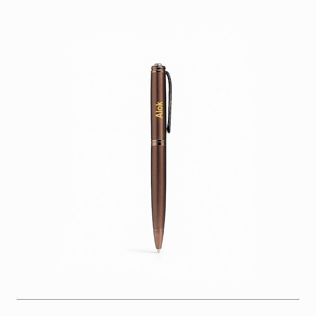 Cappuccino Personalised Pen | Coffee Pen in Brown