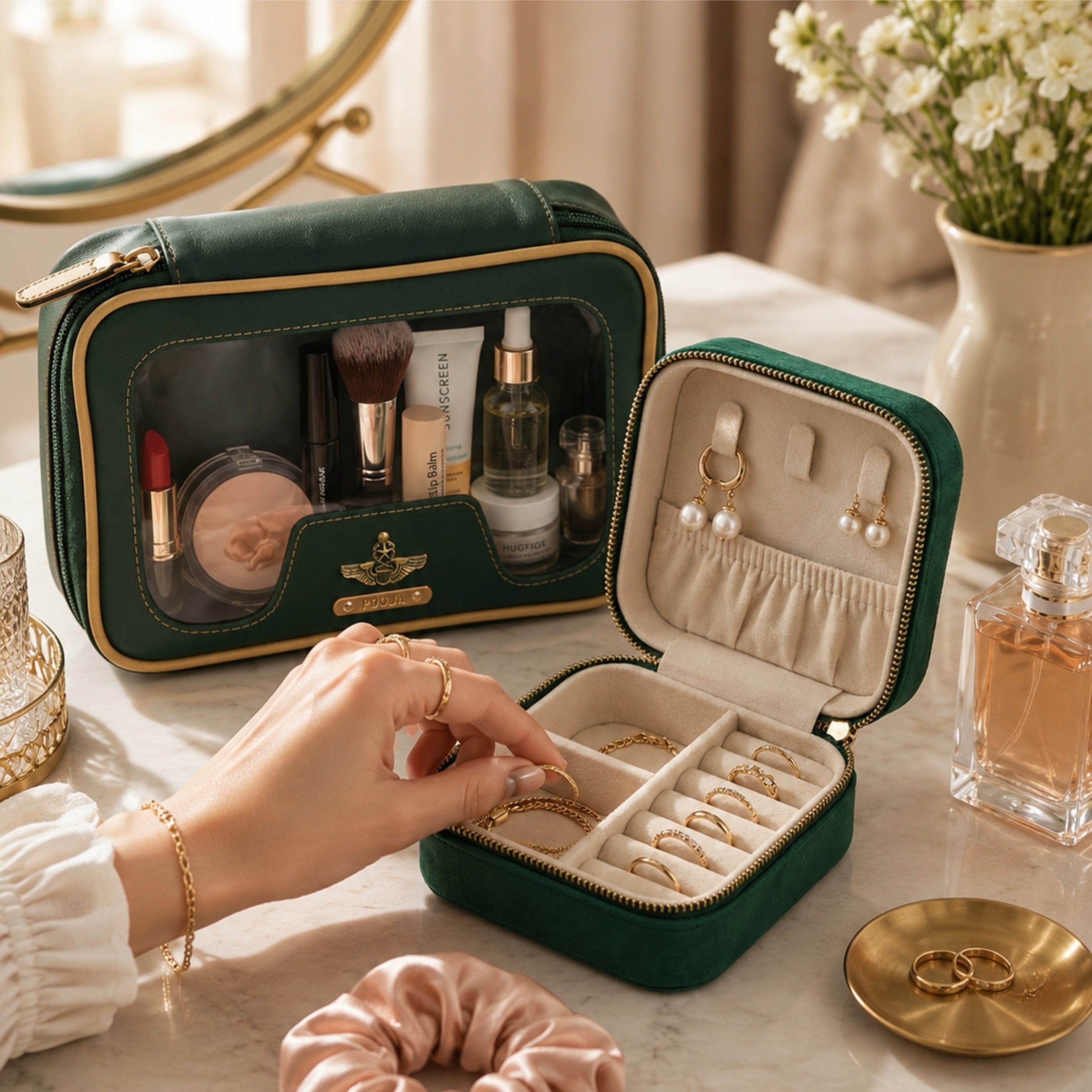 The Beauty & Bling Hamper | Emerald Green
