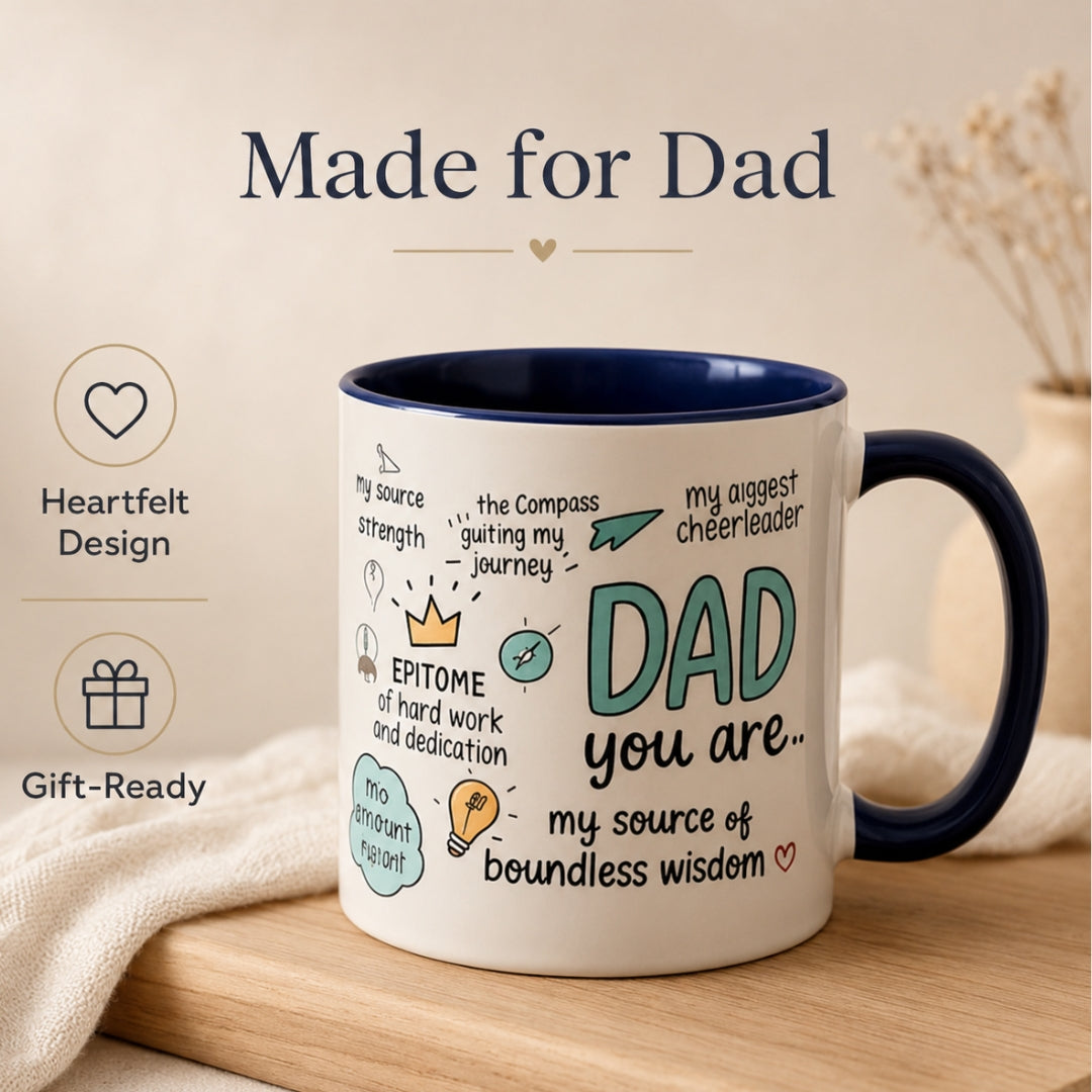 Ceramic Mug | Inspirational Coffee Cup for Dad