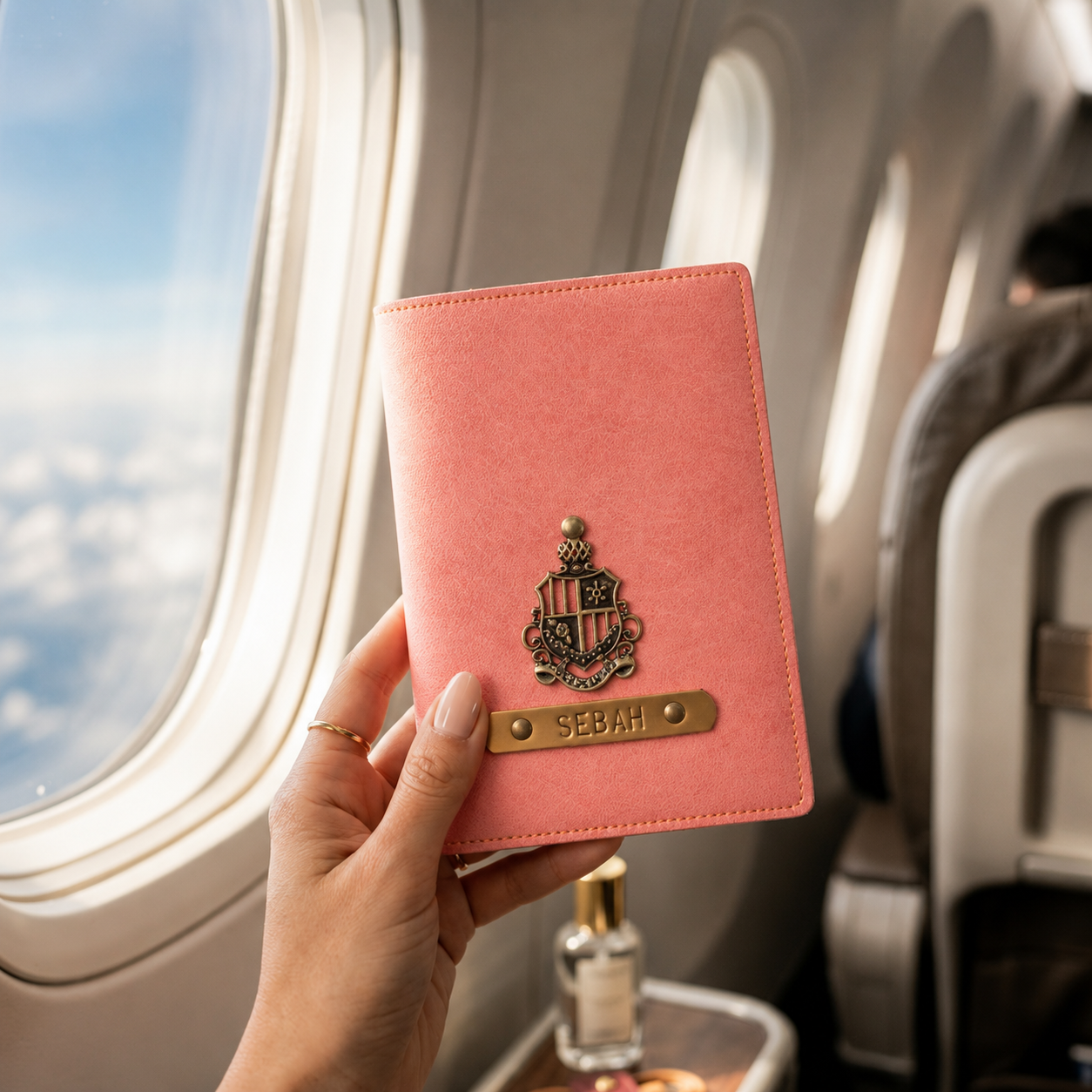 Personalized Passport Cover - Peach
