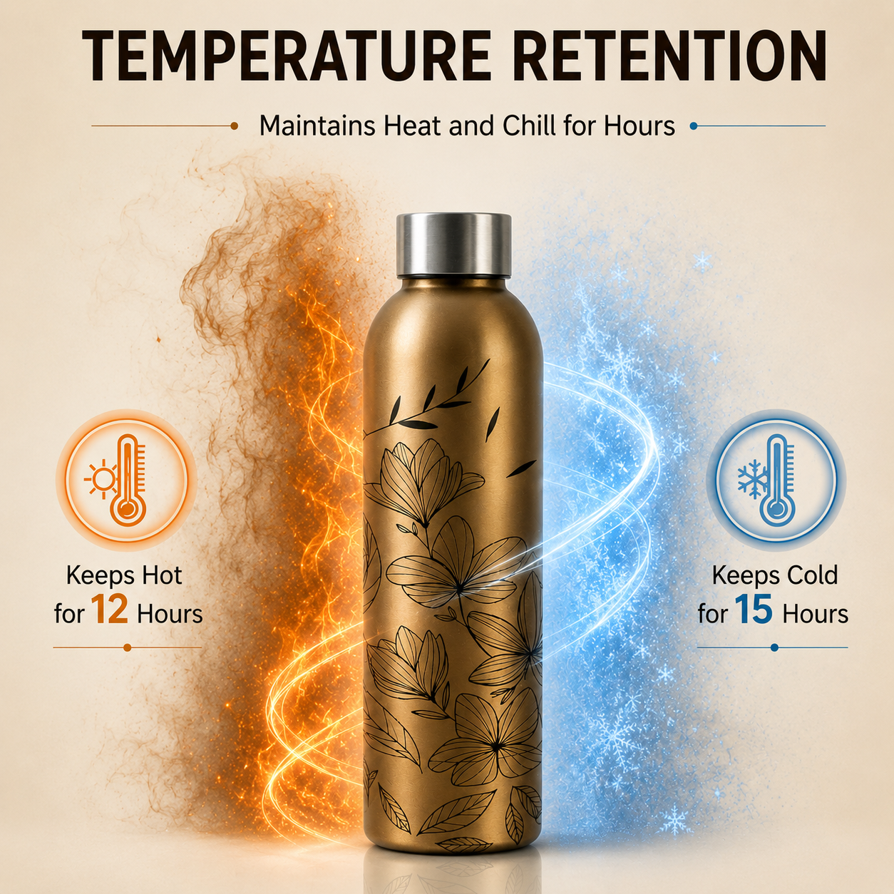 Quench Insulated Water Bottle - Flora