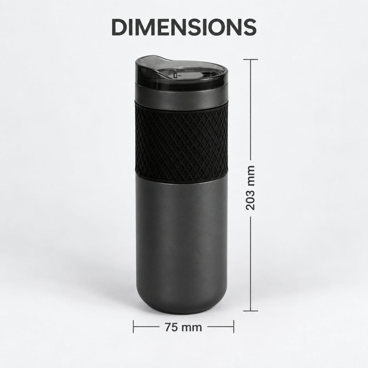 GripLock Insulated Mug – Smoke Grey