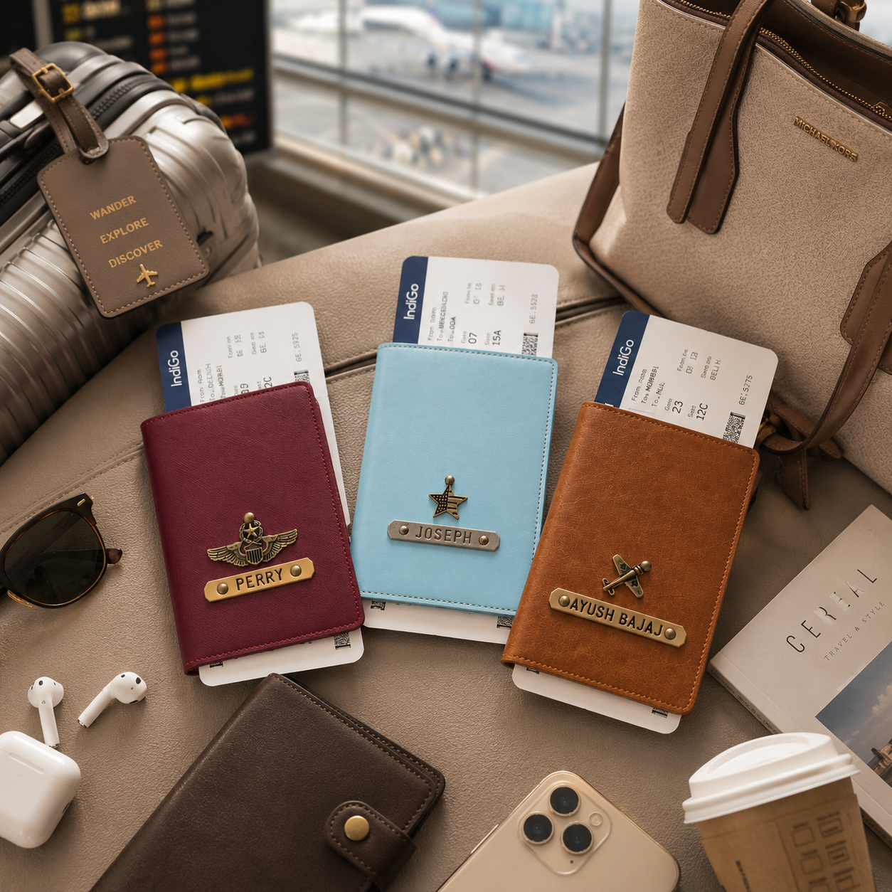 Personalized Passport Cover - Set of 3