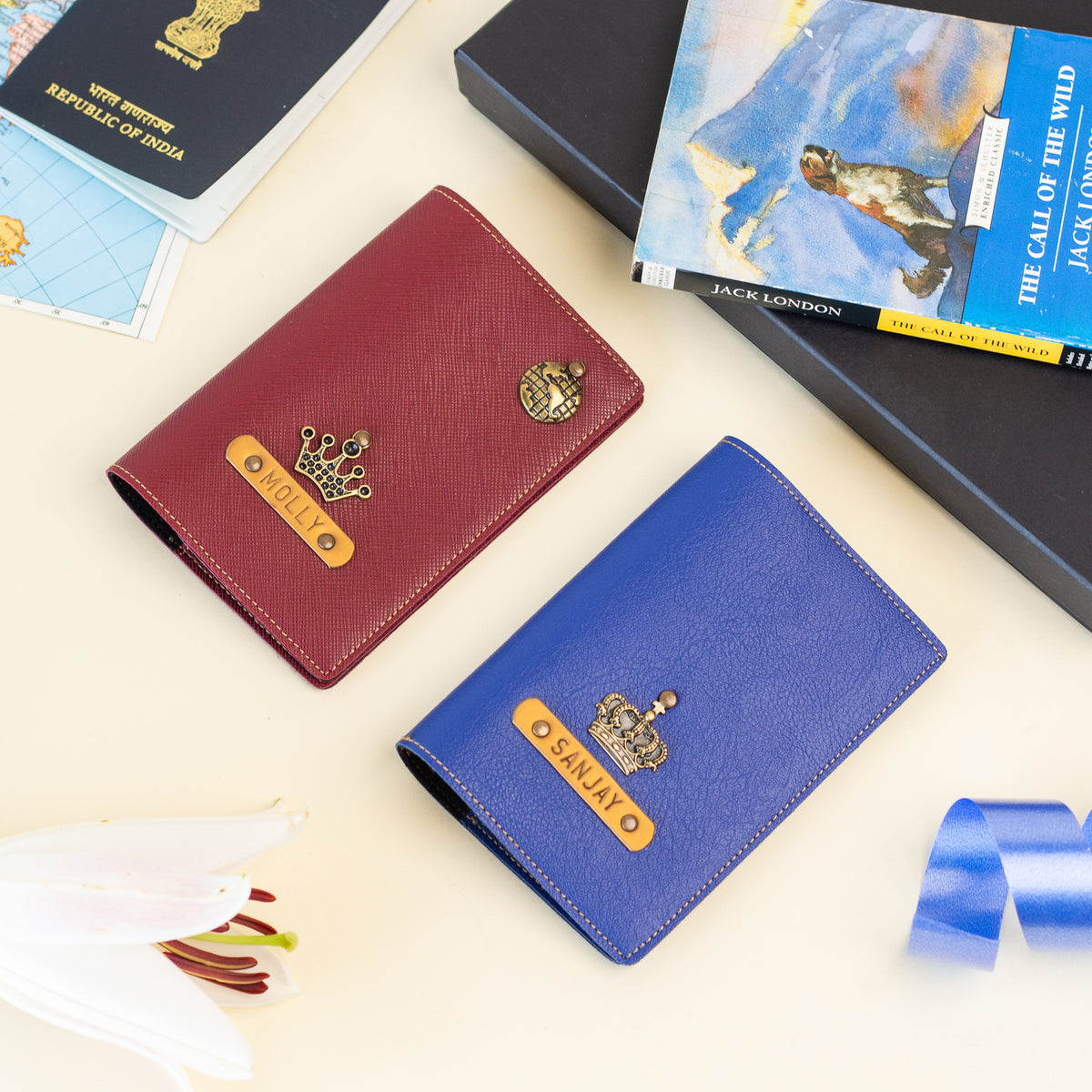 Buy Sibling Special Personalised Set of 2 Passport Holder Online