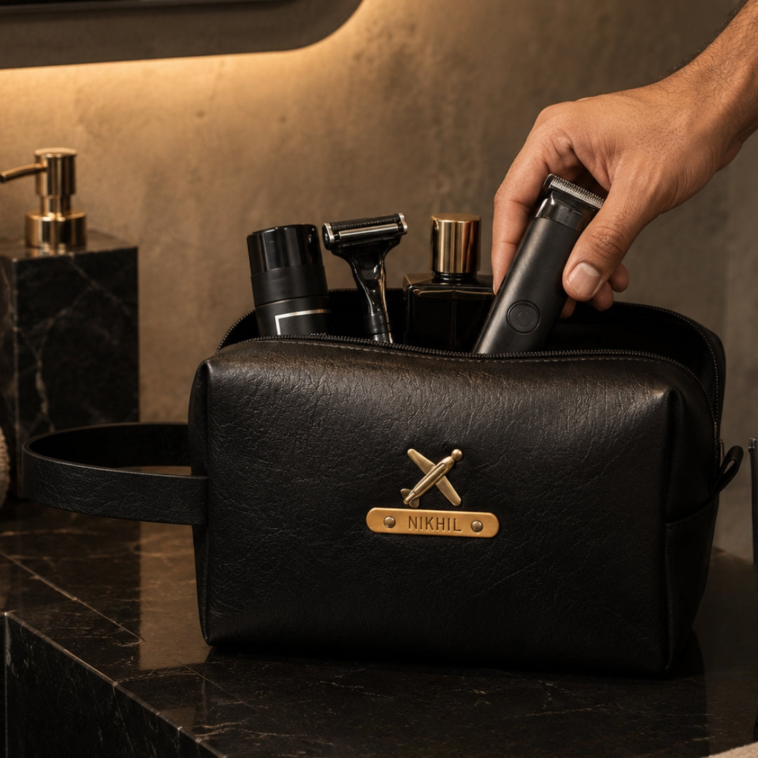Travelling Pouch for Men - Large  Black