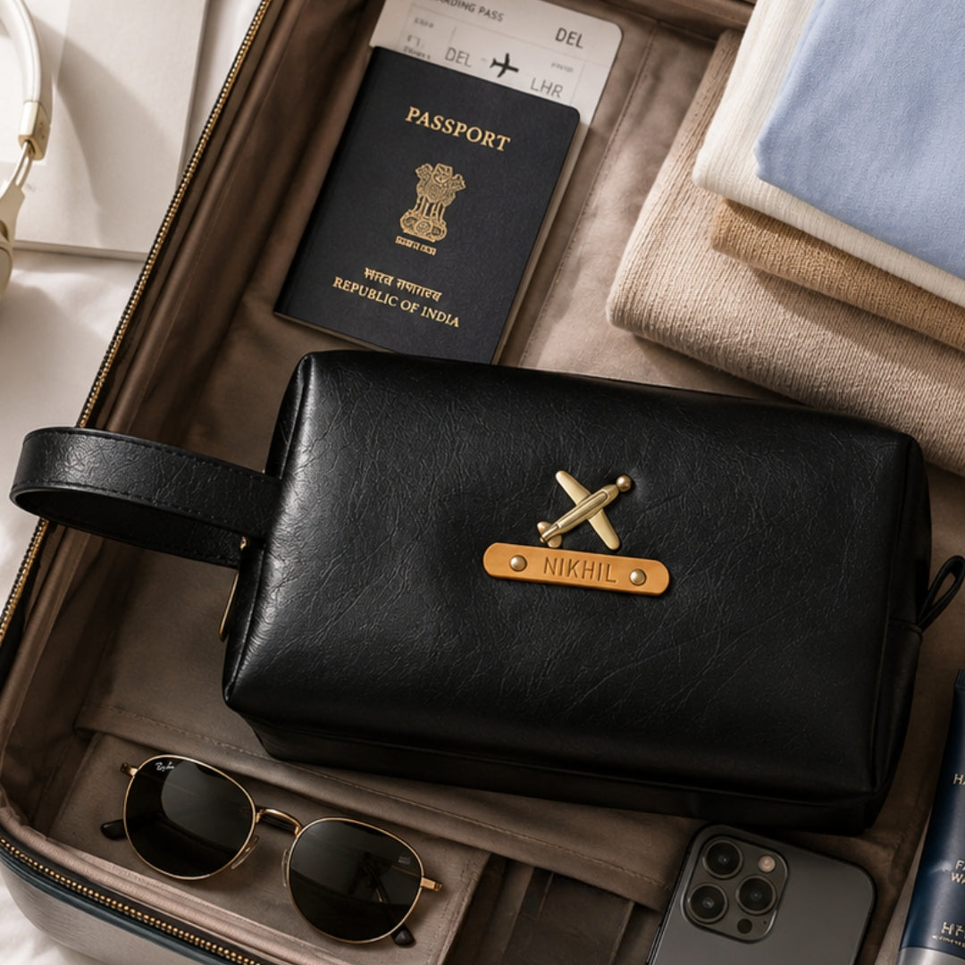 Travelling Pouch for Men - Large  Black
