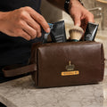 Travelling Pouch for Men - Large  Dark Brown