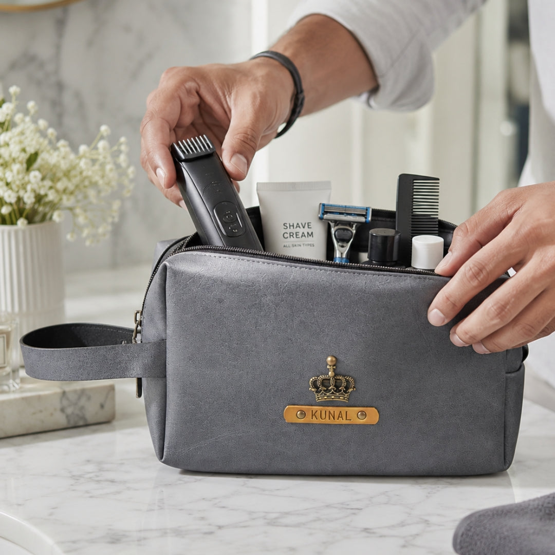 Travelling Pouch for Men - Large  Grey