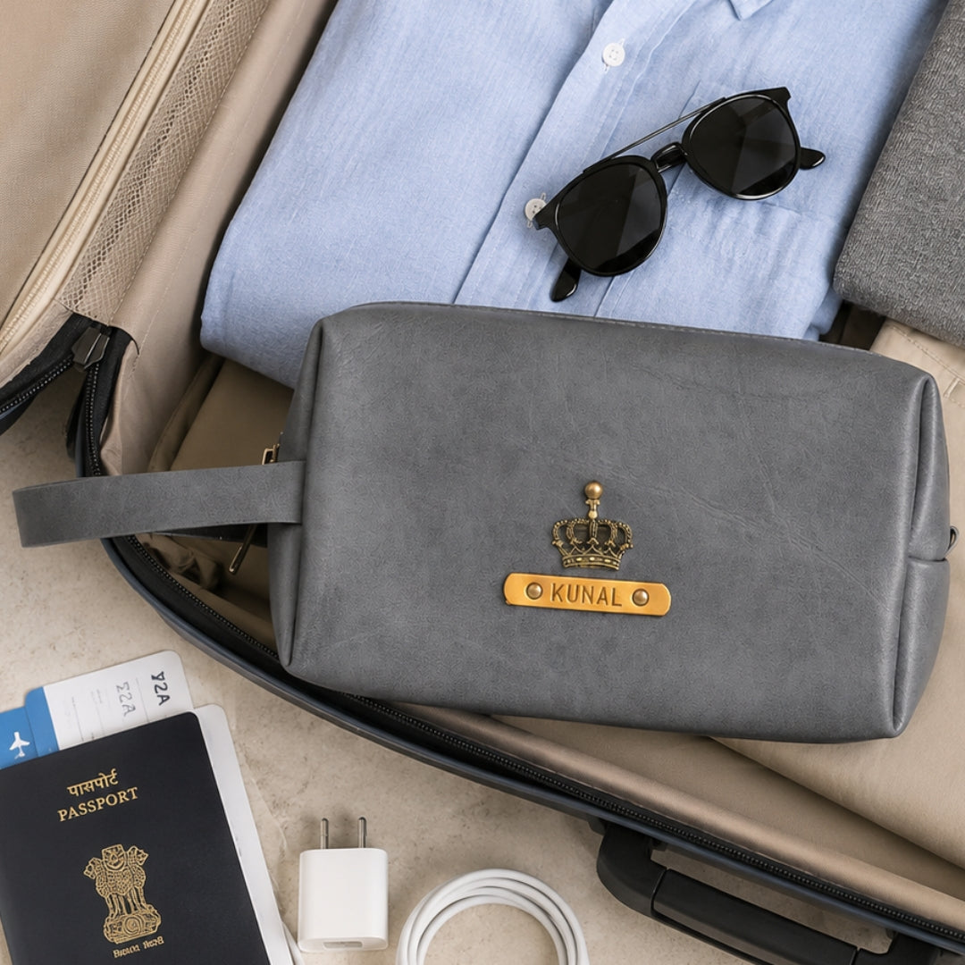 Travelling Pouch for Men - Large  Grey