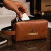 Travelling Pouch for Men - Large Tan