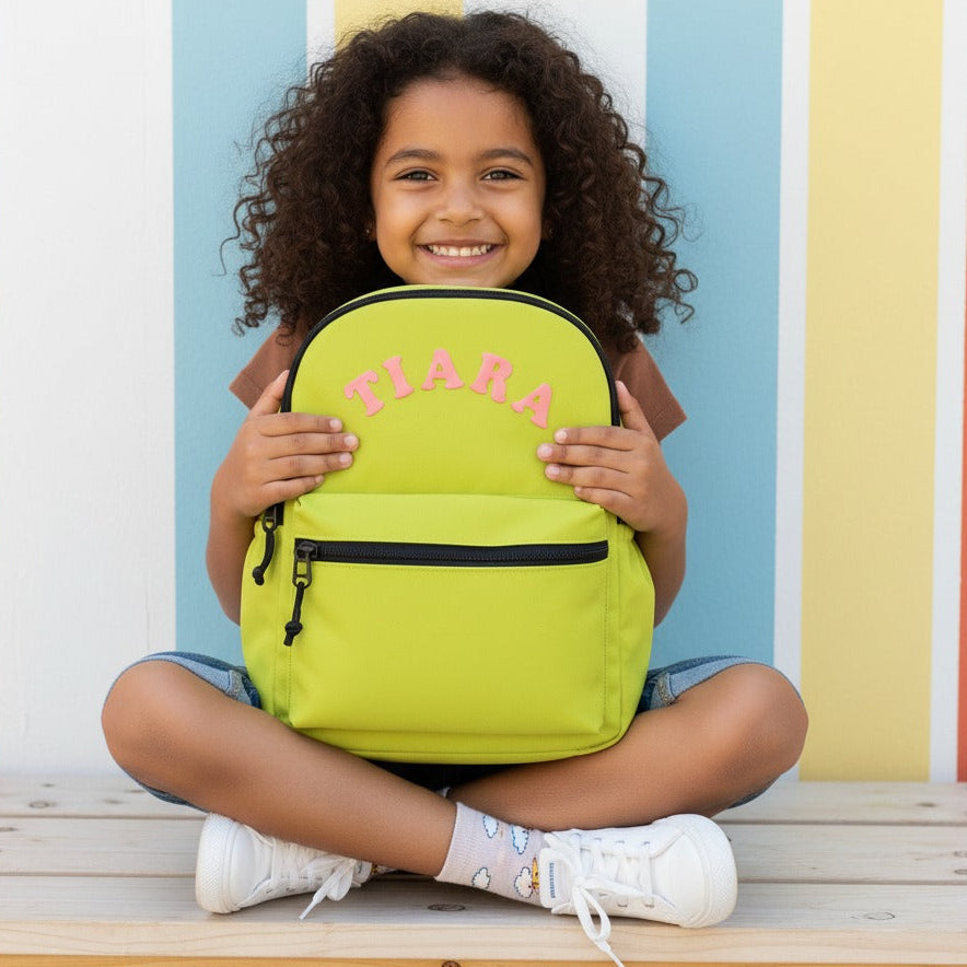 Personalized Kids Backpack – For School & Travel (Lime Green)