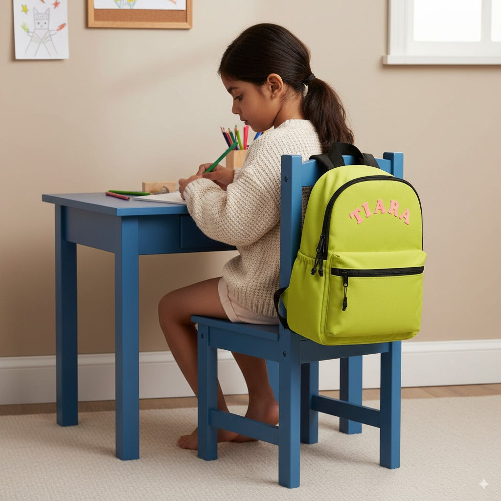 Personalized Kids Backpack – For School & Travel (Lime Green)