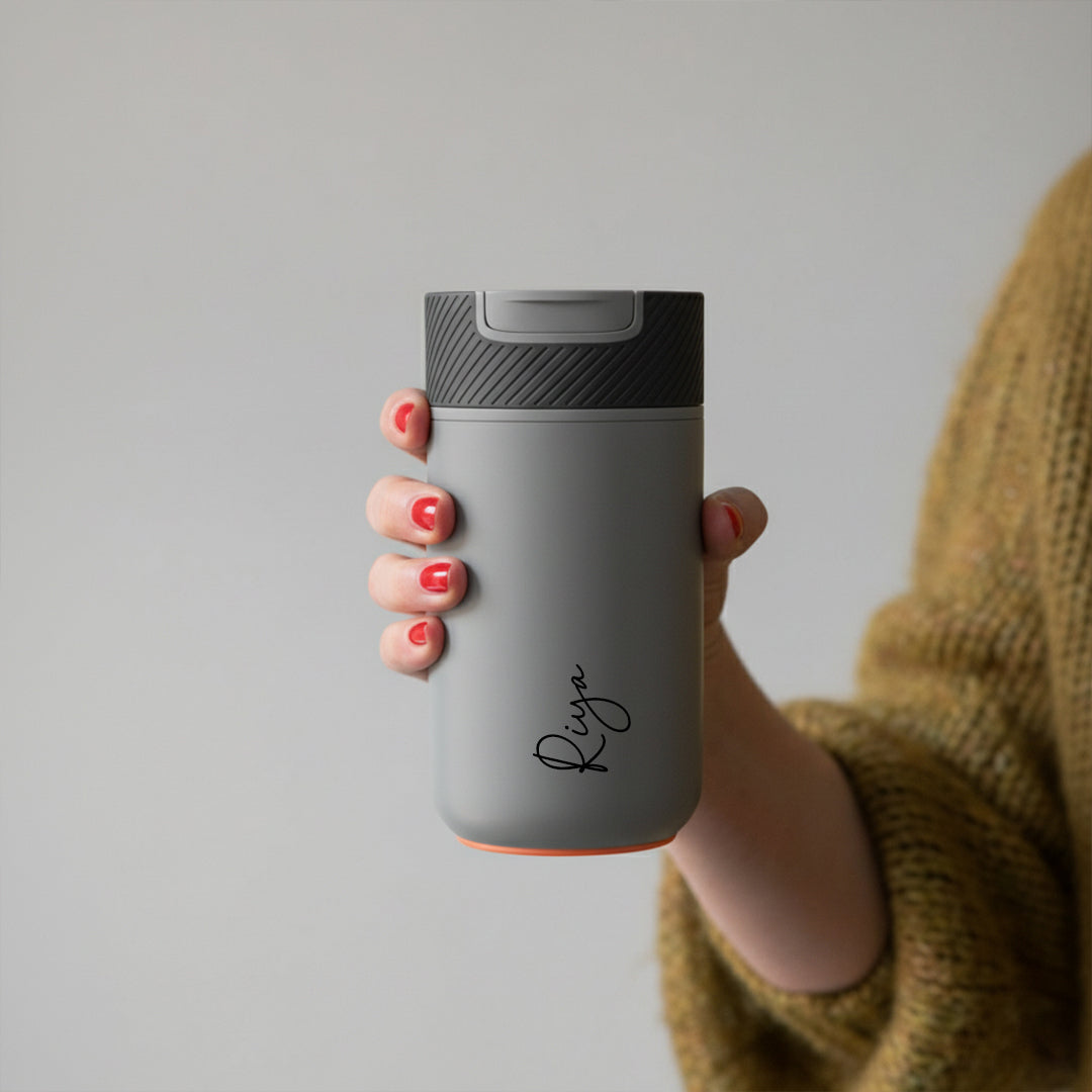 Never-Spill Suction Tumbler- Grey