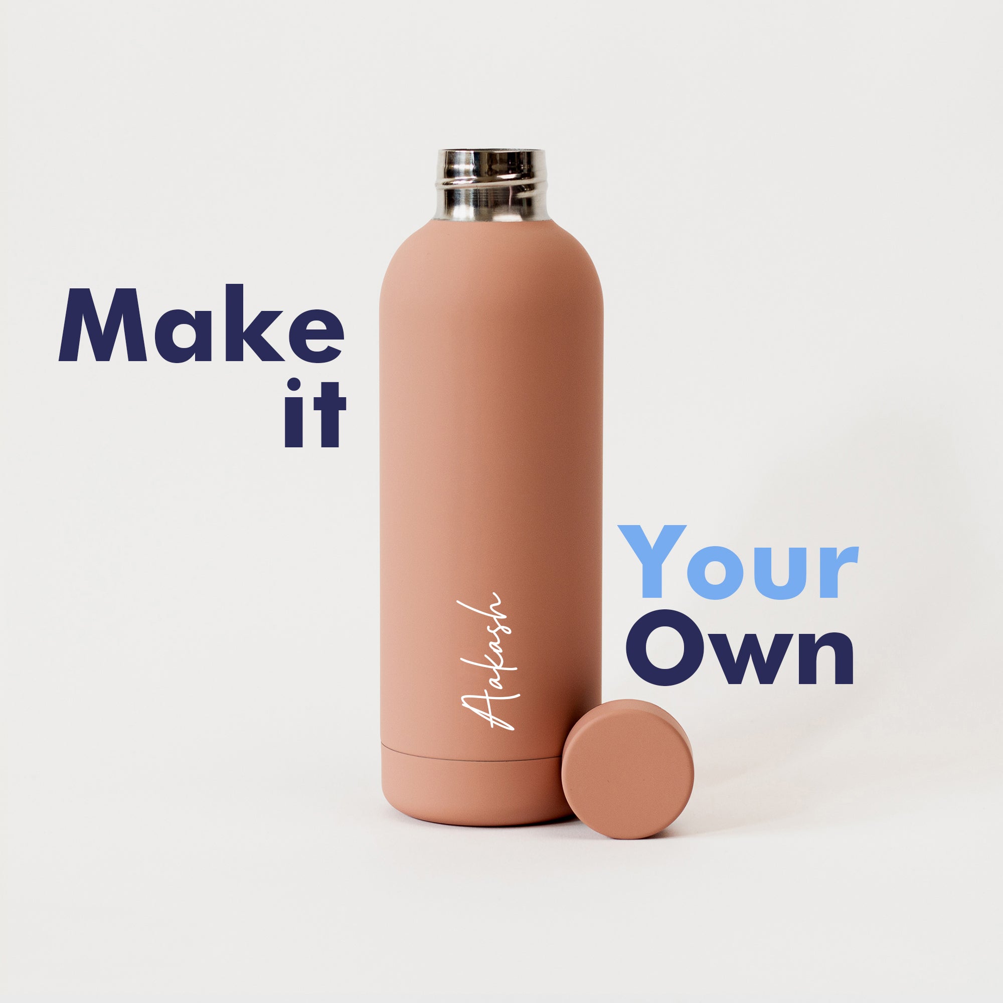 Quench - Personalised Water Bottle - Warm Peach