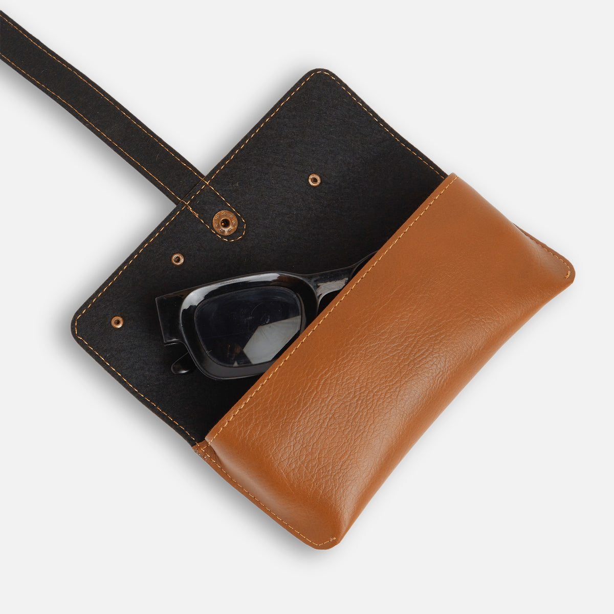 Eyewear Case With Strap - Tan