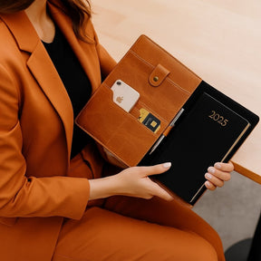 PERSONALISED OFFICE FOLDER -TAN