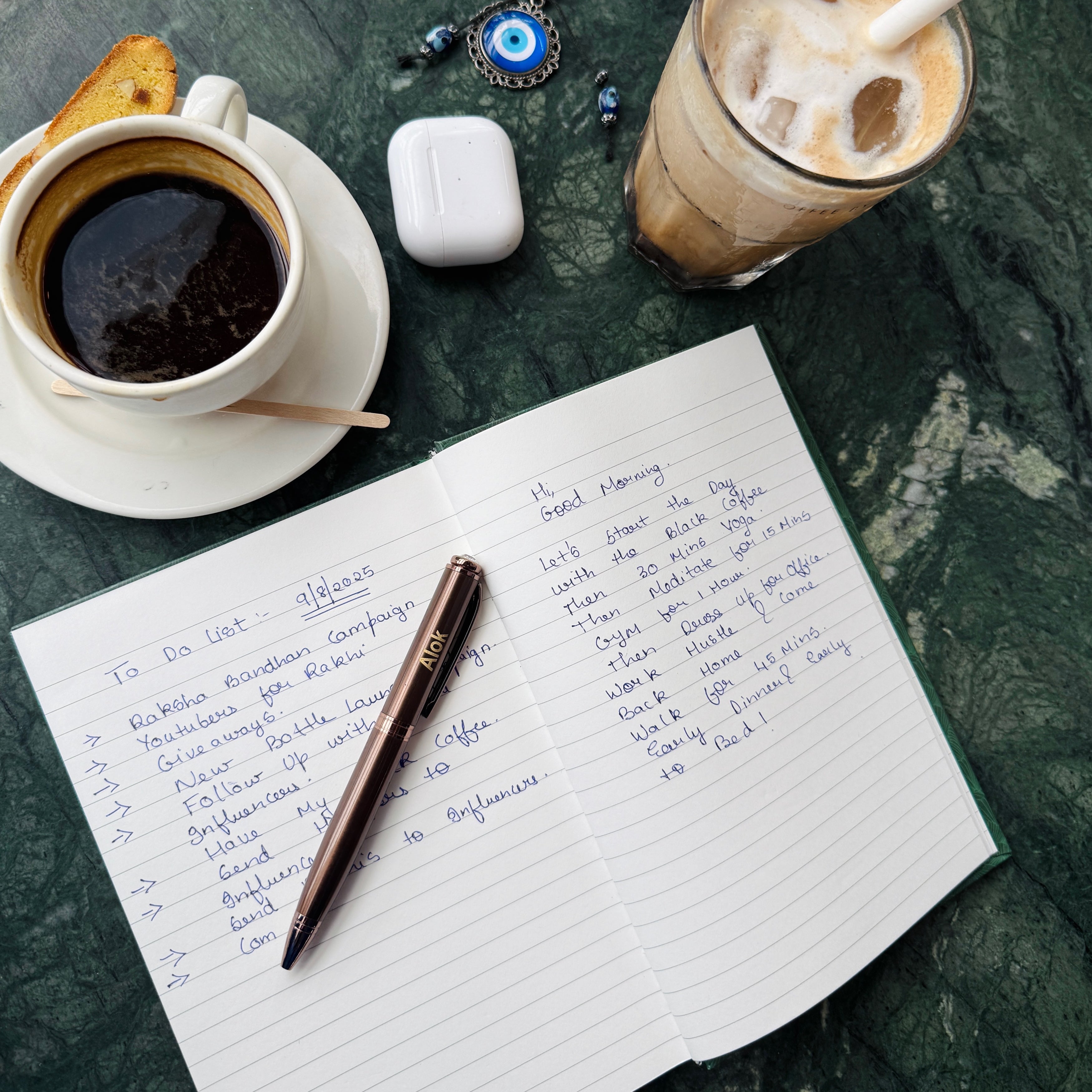 Cappuccino Personalised Pen | Coffee Pen in Brown