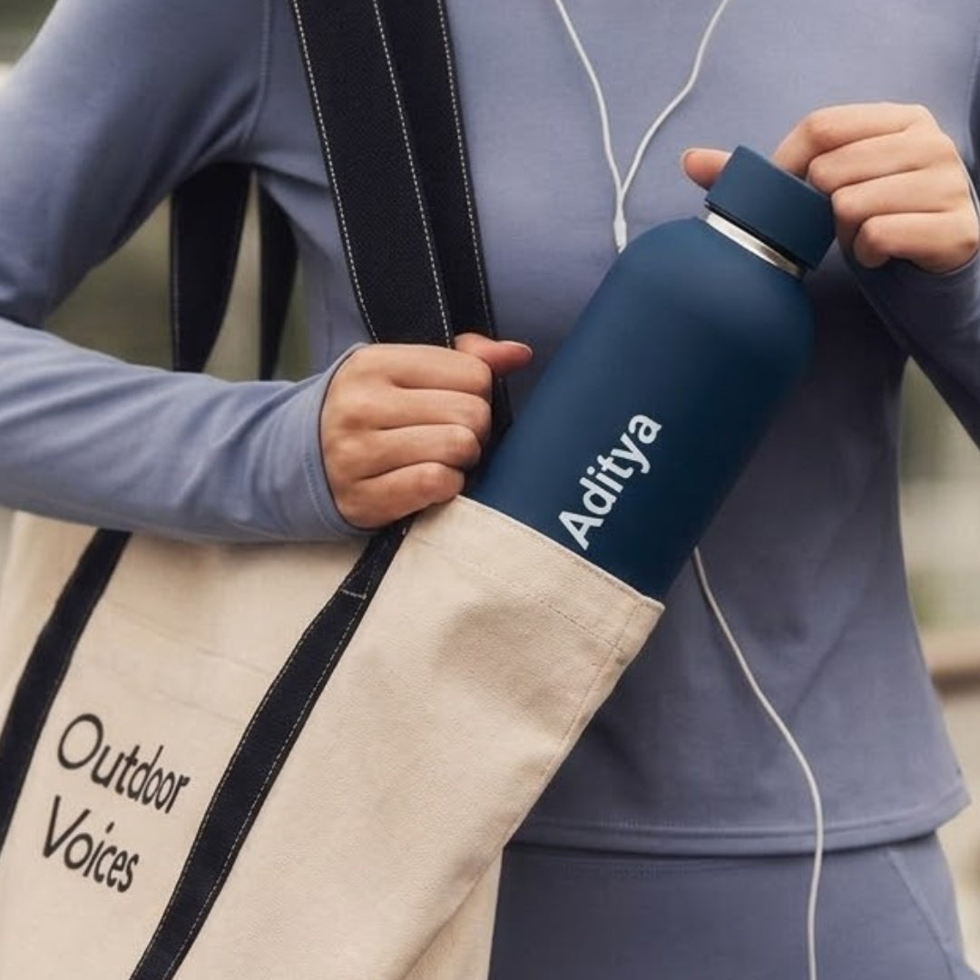 Quench - Personalised Water Bottle - Space Blue