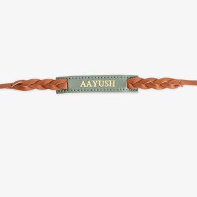 Personalised Weaved Rakhi- Mint Green