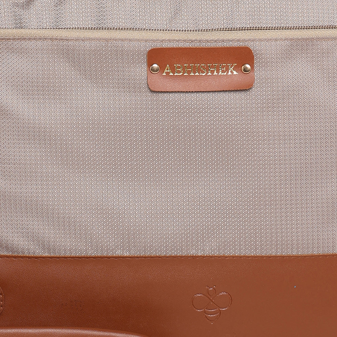 Mens Laptop Bag - Beige