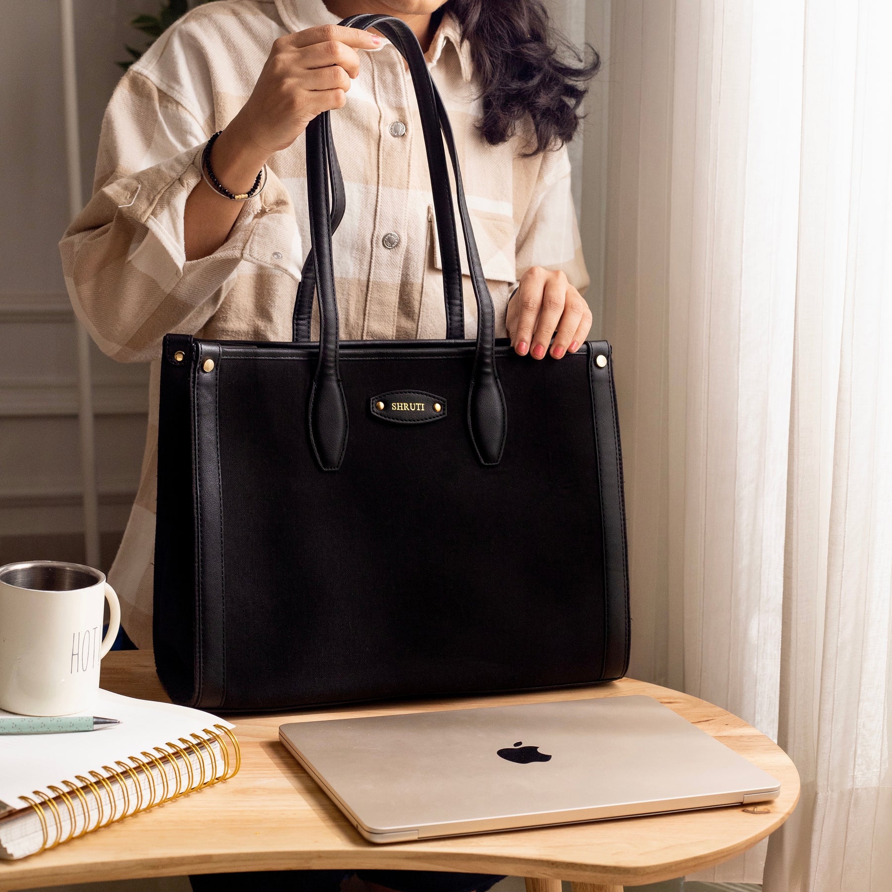 Personalised Everyday Work Tote - Black