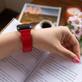 Personalised Apple Watch Strap - Red (42/44/45mm)