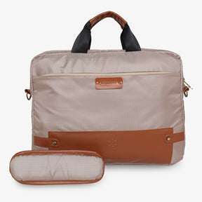 Mens Laptop Bag - Beige