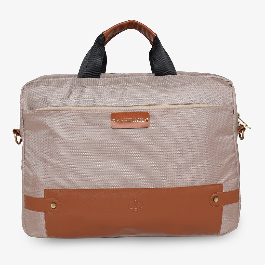 Mens Laptop Bag - Beige