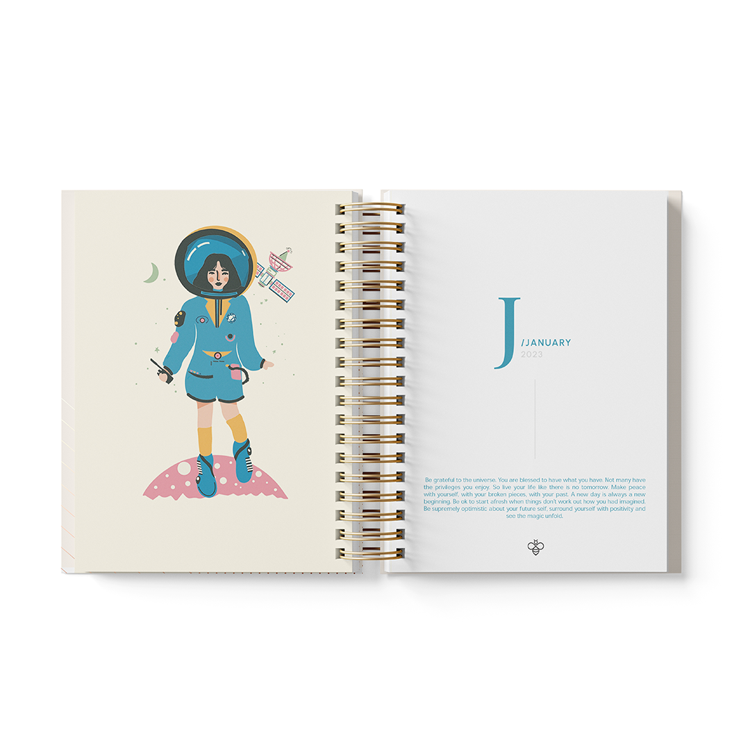 Personalised Good Vibes 2023 Planner- Dated