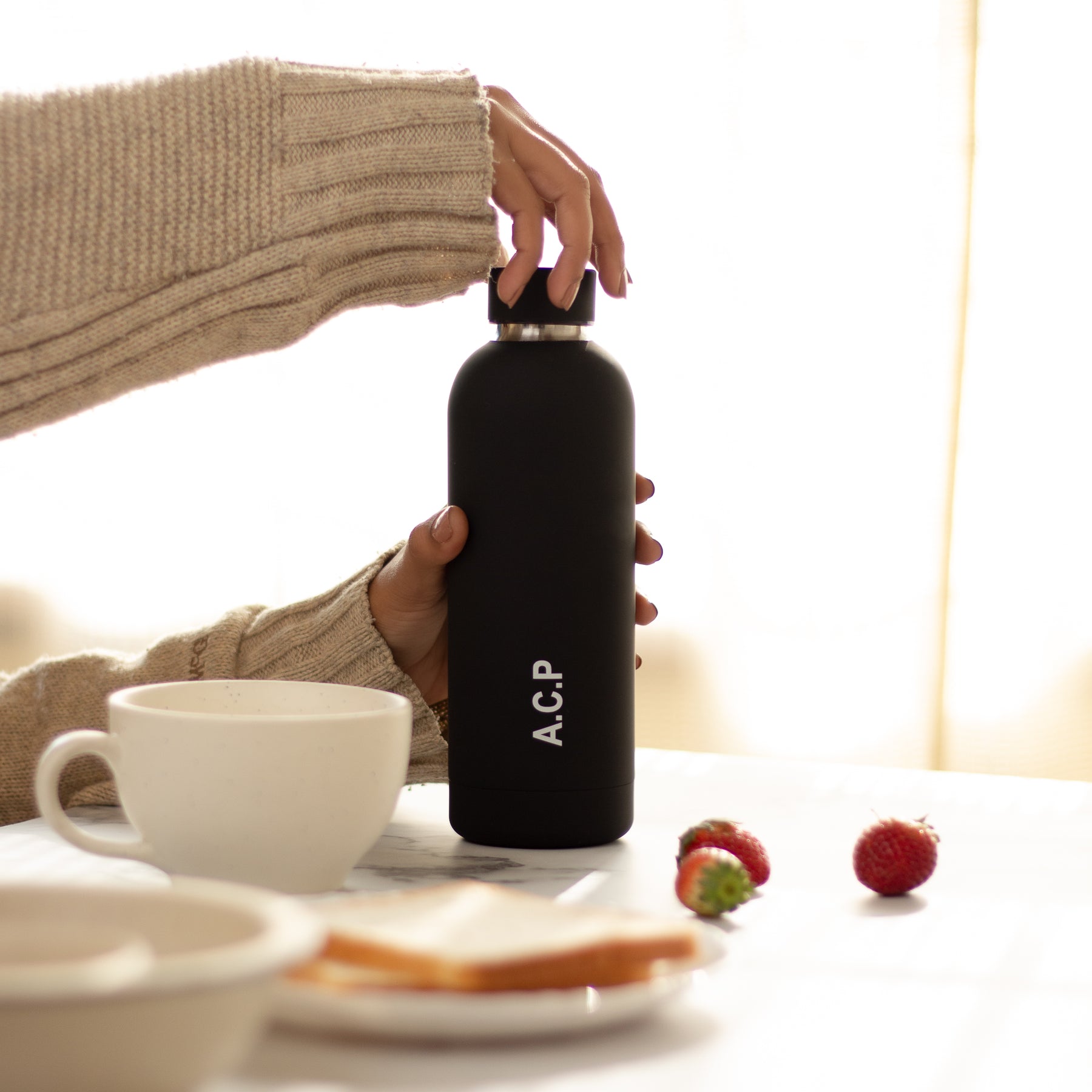 Quench - Personalised Water Bottle - Black