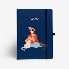 Personalised Hardbound Notebook - Cat Lady