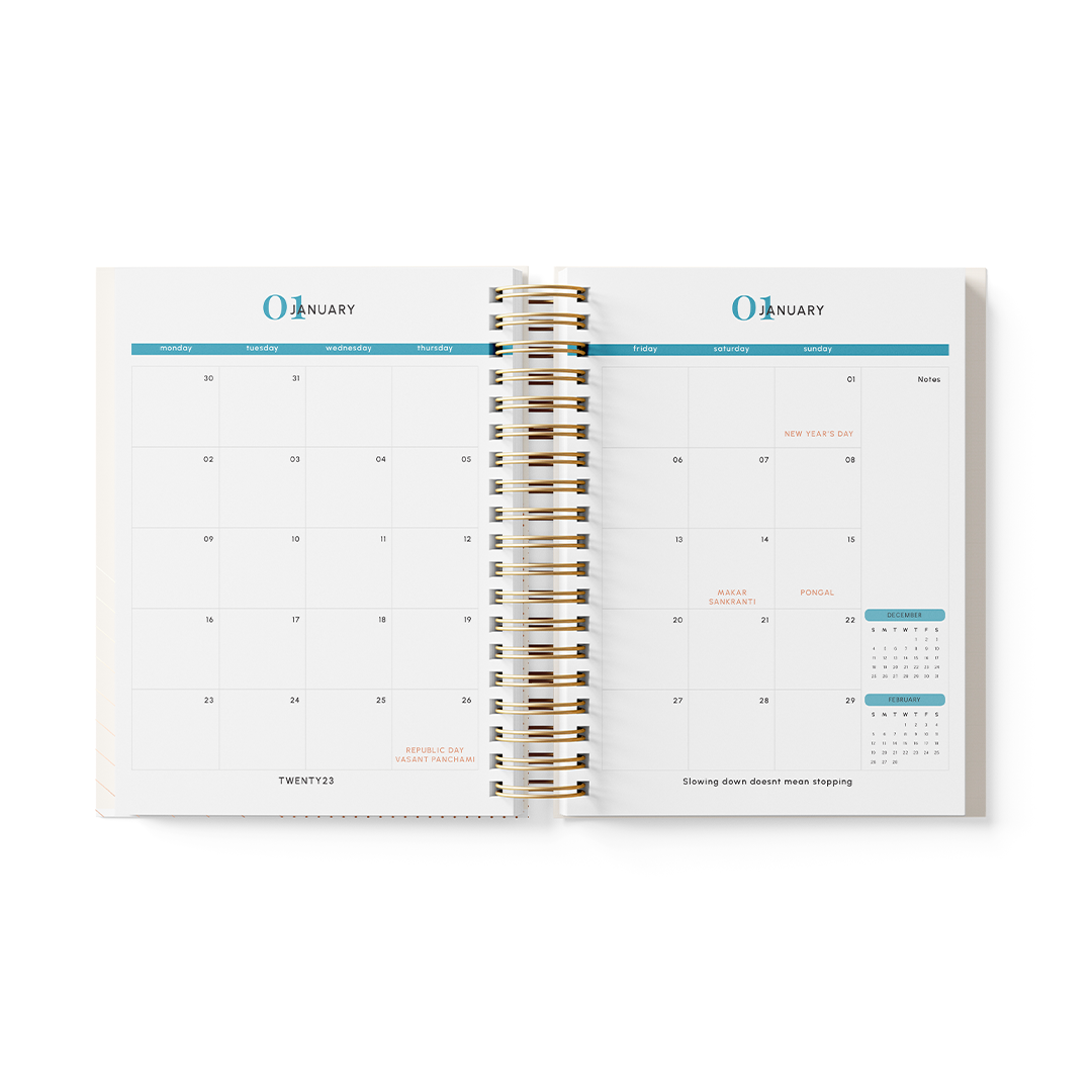 Personalised Good Vibes 2023 Planner- Dated