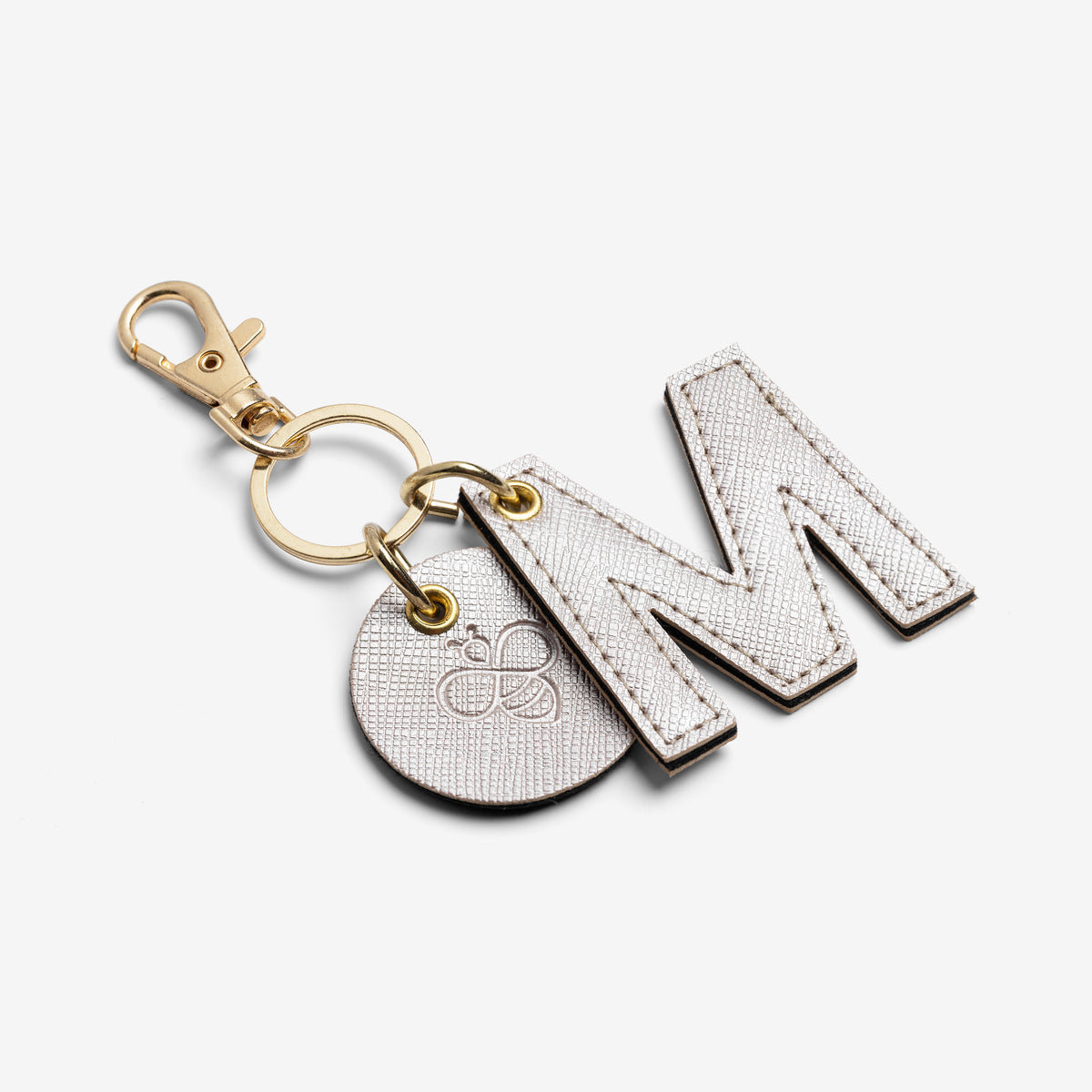 Alphabet Keyrings/ Bag charms - Salmon Pink