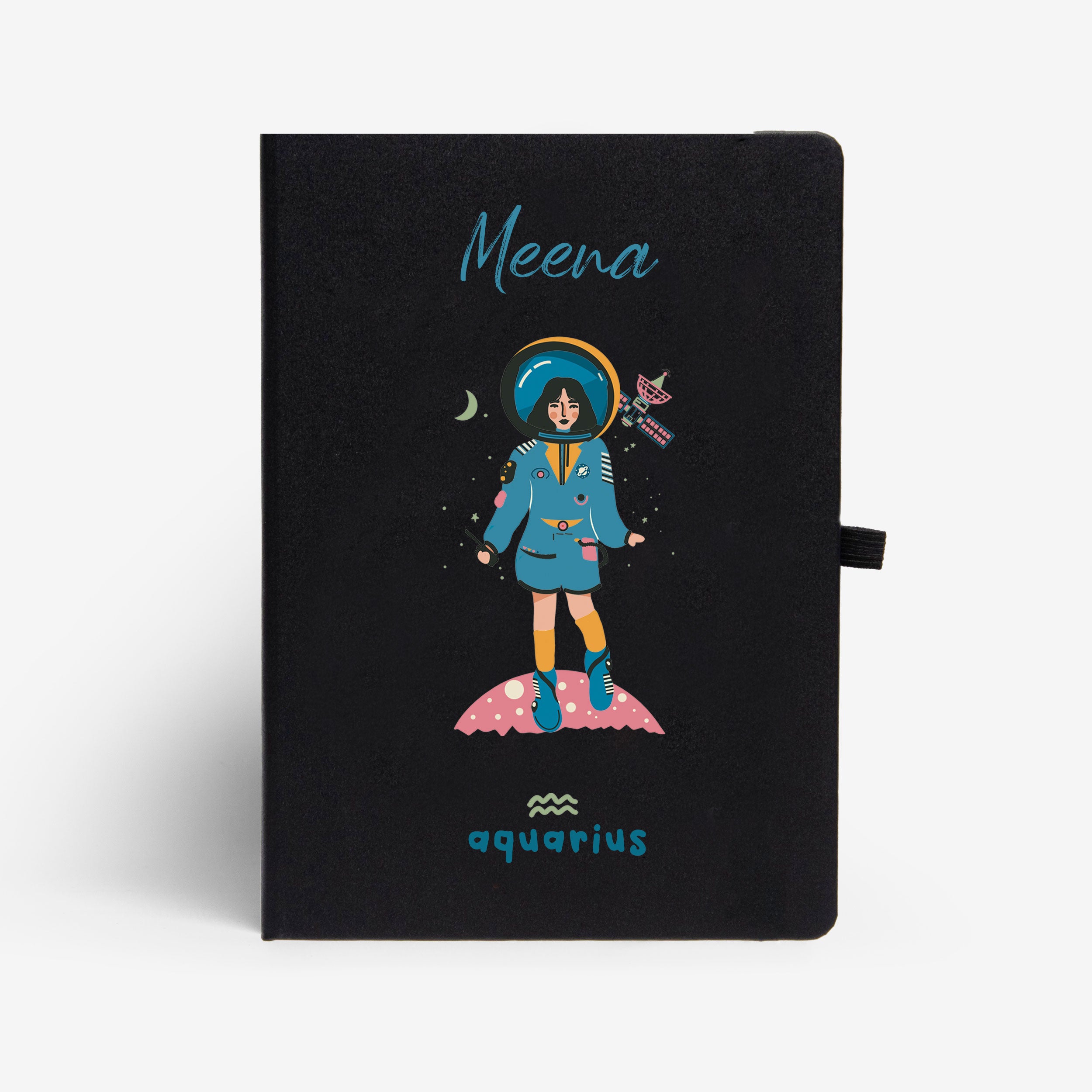 Personalised Hardbound Notebook - Alluring Aquarius