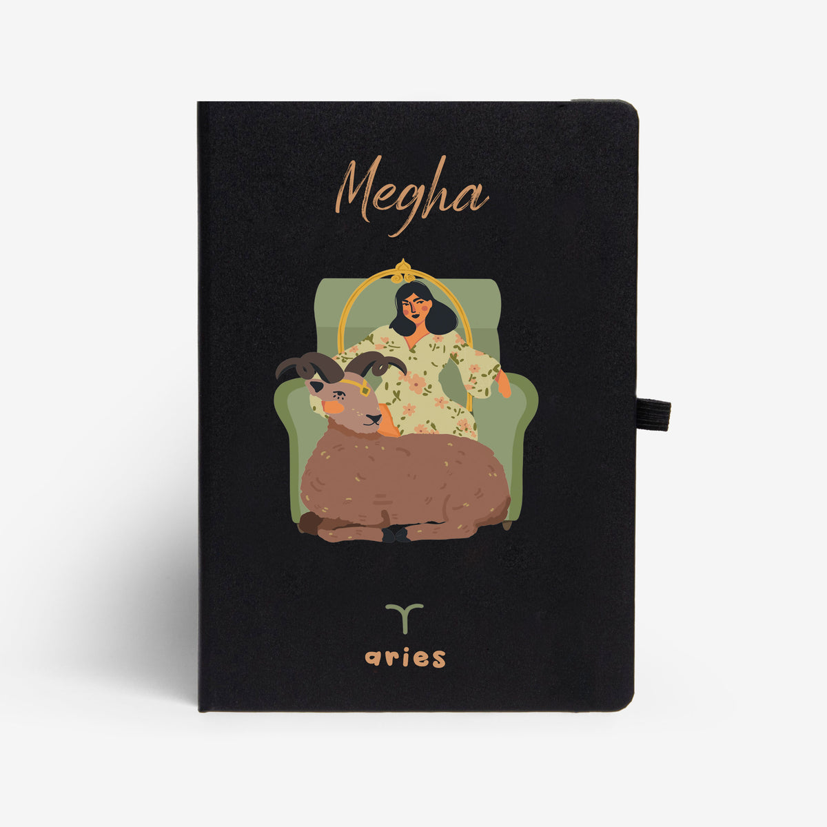 Personalised Hardbound Notebook - Ambitious Aries